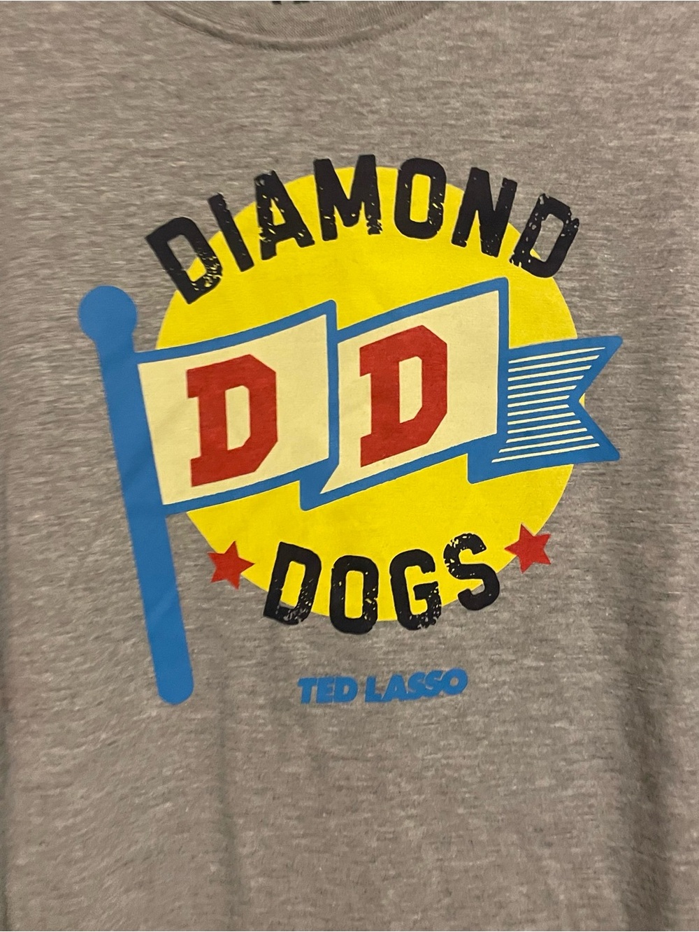 TED LASSO Diamond Dogs Grey Long Sleeve Tee men’s large - Picture 3 of 5